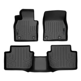 SMARTLINER Custom Fit All Weather 2 Row Black Floor Mat Liners Set Compatible With 2020-2023 Mazda CX-30 (SA0503/B0539)