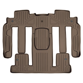 SMARTLINER Custom Fit Floor Mats 2nd and 3rd Row Liner Tan Compatible With Enclave / Acadia / Outlook (SB1326)