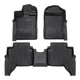 SMARTLINER Custom Fit All Weather Protection Black 2 Row Floor Liners Compatible With 2024-2025 Ford Ranger (SA0748/B0748)