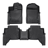 SMARTLINER Custom Fit All Weather Protection Black 2 Row Floor Liners Compatible With 2024-2025 Ford Ranger (SA0748/B0748)