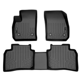 SMARTLINER Custom Fit All Weather Protection Black 2 Row Floor Liners Compatible With 2019-2025 Cadillac XT4 (SA0419/B0419)