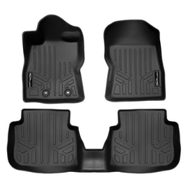 SMARTLINER Custom Fit All Weather Protection Black 2 Row Floor Liners Compatible With 2024-2025 Subaru Crosstrek (SA0722/B0722-N1)