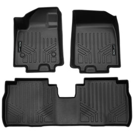 SMARTLINER Custom Fit All Weather Protection Black 2 Row Floor Liners Compatible With 2024-2025 Chevrolet Equinox EV (SA0754/B0754)