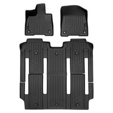 Load image into Gallery viewer, SMARTLINER Custom Fit Floor Mats 3 Row Liner Set Black Compatible With 2021-2023 Toyota Sienna with 2nd Row Bucket Seats (SA0552/B0576)