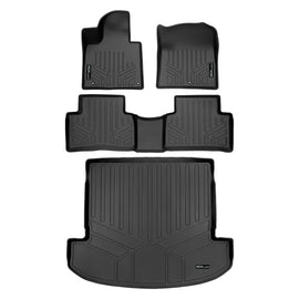 SMARTLINER Custom Fit 2 Row Floor Mats & Cargo Liner Behind 2nd Row Set Compatible With 2021-2023 Kia Sorento (SA0547/B0547/D0547)