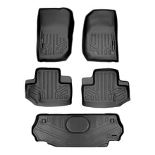 Load image into Gallery viewer, SMARTLINER Floor Mats 2 Rows and Cargo Liner Set Black Compatible With 2015-2018 Jeep Wrangler 2 Door Model Only (SA0194/B0236/D0236)