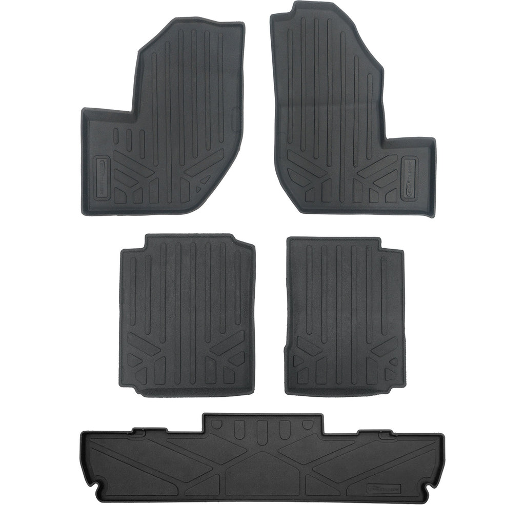 SMARTLINER All Weather Protection Custom Fit 2 Row & Cargo Bed Rugged Rubber Floor Liner Set Compatible With 2020-2023 Yamaha Wolverine RMA X4 (UA0124/UB0124/UK0134)