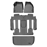 SMARTLINER Custom Floor Mats 3 Rows and Cargo Liner Behind 3rd Row Set Grey Compatible With Traverse / Enclave with 2nd Row Bucket Seats (SA2043/B2044/D2044)