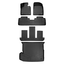 Load image into Gallery viewer, SMARTLINER Floor Mats 3 Rows and Cargo Liner Behind 2nd Row Set Black Compatible With 2018-2023 Lexus RX L/ RX L Hybrid (SA0222/B0222/C0595/D0357)