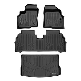 SMARTLINER All Weather Custom Fit Black 2 Row Floor Mats and Cargo Liner Set Compatible With 2022-2024 Chevrolet Bolt EUV (SA0673/B0673/D0673)
