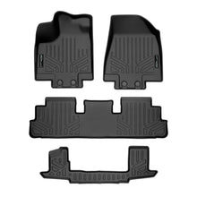 Load image into Gallery viewer, SMARTLINER Custom Fit Floor Mats 3 Row Liner Set Black Compatible With 2022-2023 Nissan Pathfinder / Infiniti QX60 (SA0567/B0567/C0567)