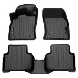 SMARTLINER Custom Fit All Weather Protection Black 2 Row Floor Liners Compatible With 2019-2025 Audi Q3 (SA0493/B0493)