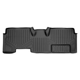 SMARTLINER Custom Fit Floor Mats 2nd Row Liner Black Compatible With 2009-2014 Ford F-150 SuperCab with Flow Center Console Only (SB0027)