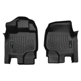 SMARTLINER Custom Fit 1st Row Black Floor Mat Liner Set Compatible With 2022-2025 Ford F-150 Lightning (SA0167-R)
