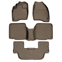 Load image into Gallery viewer, SMARTLINER Custom Fit Floor Mats 3 Row Liner Set Tan Compatible With 2011-2014 Ford Explorer without 2nd Row Center Console (SA1082/B1082/C1082)
