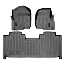 Load image into Gallery viewer, SMARTLINER Floor Mats 2 Row Liner Set Grey Compatible With 2017-2022 Ford F-250/F-350 Super Duty SuperCab with 1st Row Bucket Seats (SA2246/B2172-P)