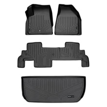 Load image into Gallery viewer, SMARTLINER Custom Fit All Weather Protection Black 2 Row Floor Liners &amp; Cargo Liner behind the 2nd Row Seats Compatible With 2009-2017 Chevrolet Traverse (SA0043/B0043/D0044-N2)