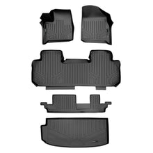 Load image into Gallery viewer, SMARTLINER Floor Mats 3 Rows - Cargo Liner Behind 3rd Row Set Black Compatible With 2018-2022 Chevrolet Traverse with 2nd Row Bench Seat (SA0343/B0343/C0343/E0343)