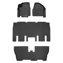 Load image into Gallery viewer, SMARTLINER Custom Floor Mats 3 Row Liner Set Black Compatible With 2017-2024 Chrysler Pacifica 8 Passenger Model Only (SA0232/B0232/C0232)