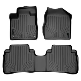 SMARTLINER Custom Fit All Weather Protection Black 2 Row Floor Liners Compatible With 2009-2014 Nissan Murano (SA0055/B0055)