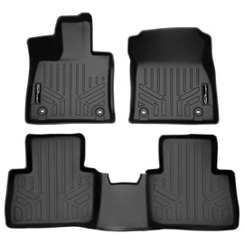 SMARTLINER Custom Fit All Weather Floor Mats 2 Row Liner Set Black Compatible With 2022-2023 Lexus NX / NX Hybrid (SA0583/B0583)
