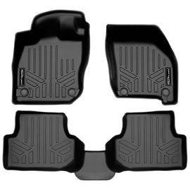 SMARTLINER Custom Fit All Weather Protection Black 2 Row Floor Liners Compatible With 2022-2025 Audi RS3 (SA0646/B0646-N2)