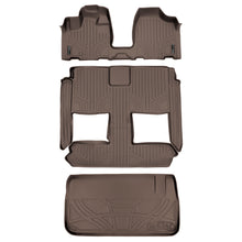 Load image into Gallery viewer, SMARTLINER Floor Mats 3 Rows and Cargo Liner Behind 3rd Row Set Tan Compatible With 2008-2020 Caravan / Town &amp; Country (SA1213/B1046/D1046)