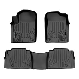 SMARTLINER Custom Fit All Weather Protection Black 2 Row Floor Liners Compatible With 2019-2024 Infiniti QX80 (SA0504/B0504)
