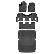 Load image into Gallery viewer, SMARTLINER Custom Fit Black 3 Row &amp; Cargo Liner Behind the 2nd Row Floor Mat Liner Set Compatible With 2023-2024 Jeep Grand Wagoneer L (SA0573/B0577/C0577/D0708)