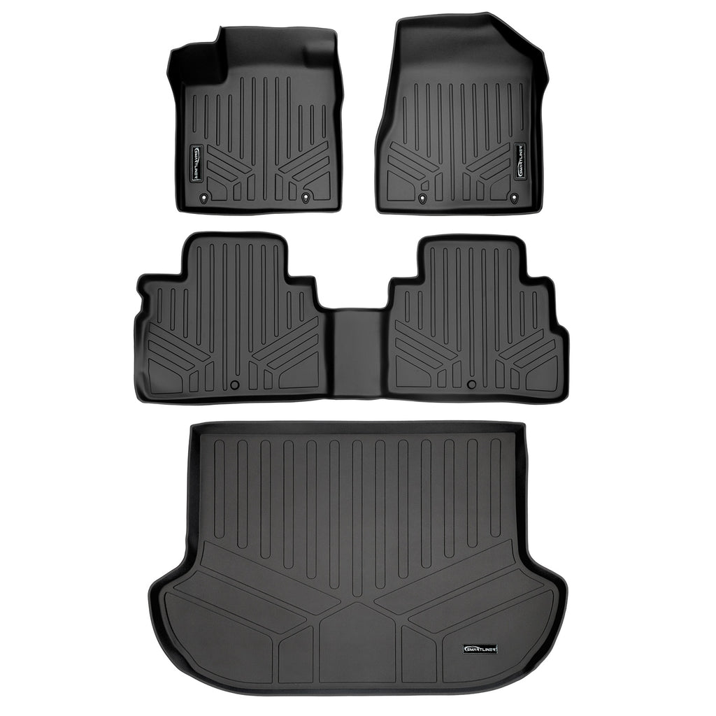 SMARTLINER Custom Fit Floor Mats and Cargo Liner Set Black Compatible With 2015-2018 Nissan Murano (SA0173/B0173/D0173)