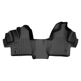 SMARTLINER Floor Mats 1st Row 1 Piece Full Coverage Liner Black Compatible With 2015-2019 Ford Transit 150/250/350 (SA0241)
