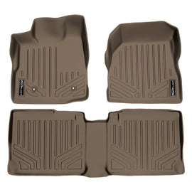 SMARTLINER Custom Fit Floor Mats 2 Row Liner Set Tan Compatible With 2010-2011 Chevrolet Equinox / GMC Terrain (SA1070/B1070)