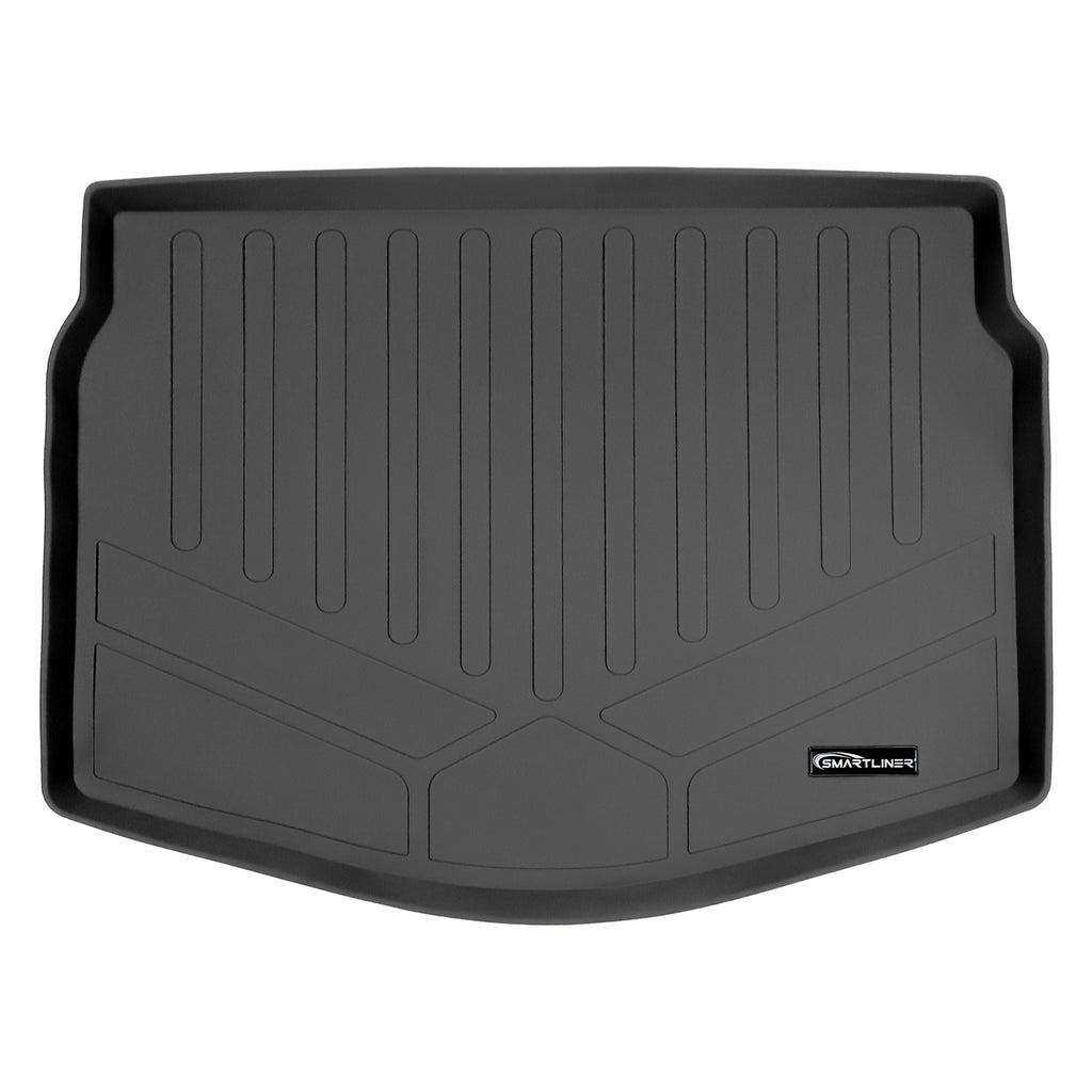 SMARTLINER Custom Fit All Weather Protection Black Cargo Liner behind the 2nd Row Seats Compatible With 2019-2022 Hyundai Veloster / Veloster N (SD0406)