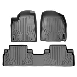 SMARTLINER Custom Fit Floor Mats 2 Row Liner Set Grey Compatible With 2010-2012 Lexus RX350 / RX450h (SA2049/B2049)