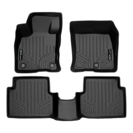 SMARTLINER Custom Fit All Weather Black 2 Row Floor Mat Liner Set Compatible With 2022-2024 Ford Maverick (SA0546/B0578)