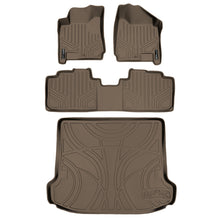Load image into Gallery viewer, SMARTLINER Custom Fit Floor Mats 2 Rows and Cargo Liner Set Tan Compatible With 2010-2016 Cadillac SRX - All Models (SA1087/B1087/D1087)