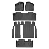 SMARTLINER Custom Floor Mats 3 Rows and Cargo Liner Behind 3rd Row Set Black Compatible With 2013-2020 Toyota Sienna 8 Passenger Model (SA0128/B0083/C0229/D0128)