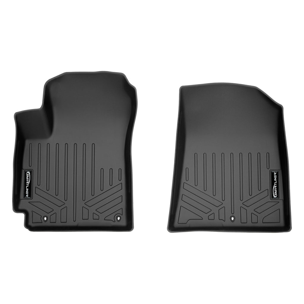 SMARTLINER Custom Fit Floor Mats 1st Row Liner Set Black Compatible With 2020-2022 Kia Soul (SA0461)