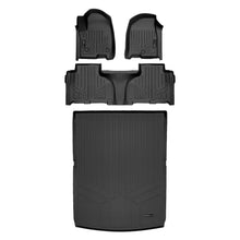 Load image into Gallery viewer, SMARTLINER Custom Fit All Weather Protection Black 2 Rows and Cargo Liner Behind 2nd Row Set Compatible With 2021-2023 Cadillac Escalade ESV with 2nd Row Bucket Seats (SA0524/B0527/D0526-R)