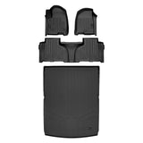 SMARTLINER Custom Fit All Weather Protection Black 2 Rows and Cargo Liner Behind 2nd Row Set Compatible With 2021-2023 Cadillac Escalade ESV with 2nd Row Bucket Seats (SA0524/B0527/D0526-R)