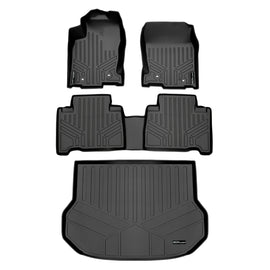 SMARTLINER Custom Fit Floor Mats and Cargo Liner Set Black Compatible With 2015-2021 Lexus NX200t / NX300 / NX300h (SA0168/B0168/D0168)