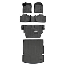 Load image into Gallery viewer, SMARTLINER Floor Mats 3 Rows and Cargo Liner Behind 2nd Row Set Black Compatible With 2016-2022 Dodge Durango with 2nd Row Bench Seat (SA0315/B0071/C0071/D0113)