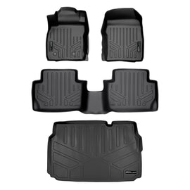 SMARTLINER Custom Fit Floor Mats 2 Rows and Cargo Liner Set Black Compatible With 2018-2021 Ford EcoSport (SA0360/B0360/D0360)
