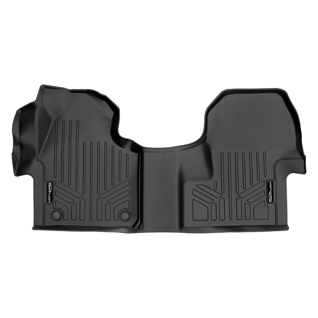 SMARTLINER Custom Fit All Weather Black 1st Row Liners Compatible With 2019-2023 Mercedes-Benz Sprinter with 1st Row Bucket Seats (SA0613)