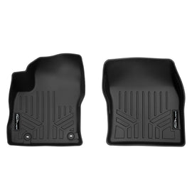 SMARTLINER Custom Fit All Weather 1st Row Black Floor Mat Liner Set Compatible With 2022-2024 Toyota Corolla Cross Hybrid (SA0724)