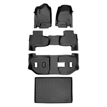 Load image into Gallery viewer, SMARTLINER Floor Mats 3 Rows and Cargo Liner Behind 3rd Row Set Compatible With 2015-2020 Suburban / Yukon XL (SA0136/B0221/C0166/E0159)