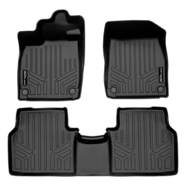 SMARTLINER Custom Fit All Weather Protection Black 2 Row Floor Liners Compatible With 2022-2024 Audi Q4 Sportback e-tron (SA0650/B0650-N1)
