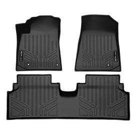 SMARTLINER All Weather Custom Fit Black 2 Row Floor Mat Liner Set Compatible With 2023-2024 Kia Niro EV (SA0670/B0670)