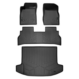 SMARTLINER Custom Fit All Weather Protection Black 2 Row Floor Liners & Cargo Liner behind the 2nd Row Seats Compatible With 2024-2025 Chevrolet Trax (SA0711/B0711/D0711)