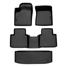 Load image into Gallery viewer, SMARTLINER Custom Fit Floor Mats 2 Rows and Cargo Liner Behind 3rd Row Set Black Compatible With 2022-2023 Mitsubishi Outlander (SA0561/B0561/E0561)